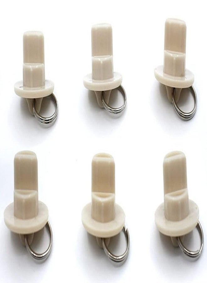 Forieru 8-Pack Blinds End Caps with Pull Rings - Durable Plastic Replacement End Caps for Roller Shades, Universal Fit Outdoor/Indoor Sun Shades & Window Blinds Accessories - Beige Cord Lock - Image 4